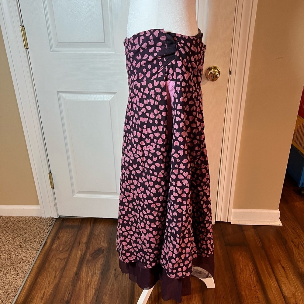 Annah Stratton Women's One Size Two Sided Purple Pink Wrap Skirt Tulle - Picture 3 of 9